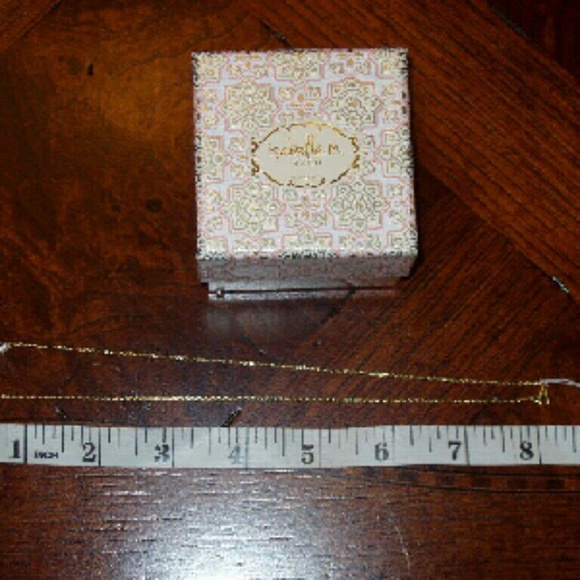 Gold Plated Silver Necklace With CZ NWB - Picture 3 of 3